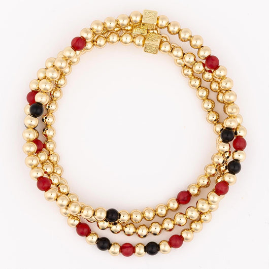 Bracelet Lidia Garnet & Black