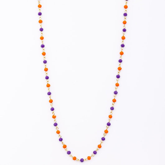 Necklace Macy Purple & Orange