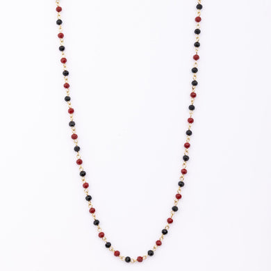Necklace Macy Garnet & Black