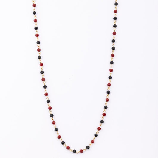 Necklace Macy Garnet & Black