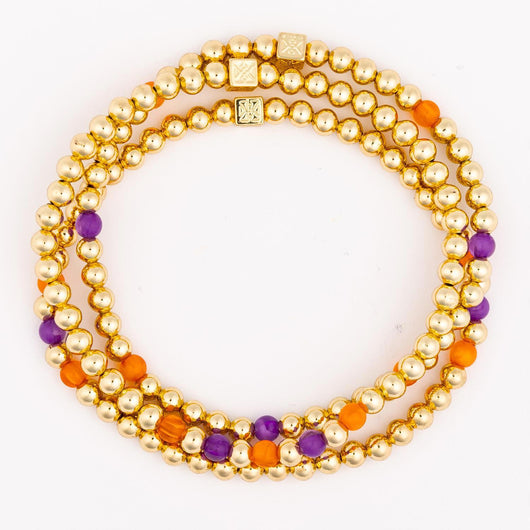 Bracelet Lidia Purple & Orange