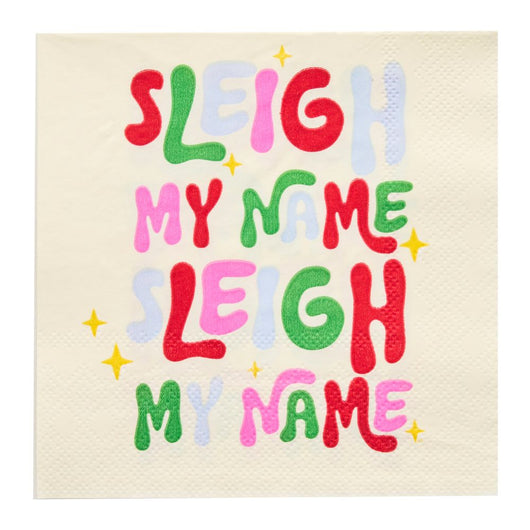 Sleigh My Name Cocktail Napkins