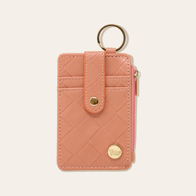 Woven Keychain Wallet | Rose