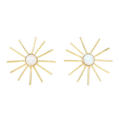 Moonstone Statement Sun Studs