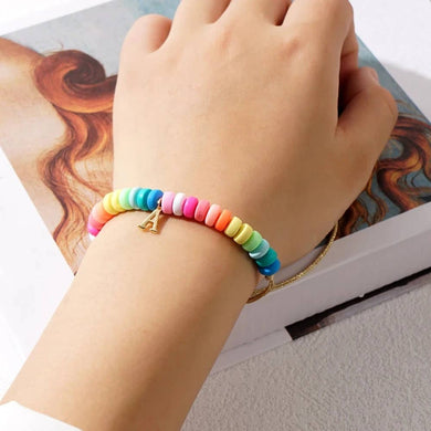 Rainbow Initial Bracelet