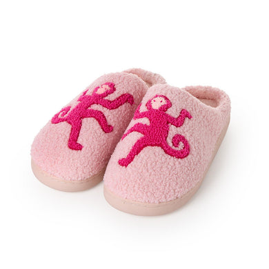 Happy Monkey Slippers | Pink