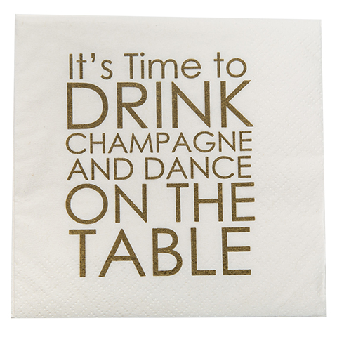 Drink Champagne | Cocktail Napkins
