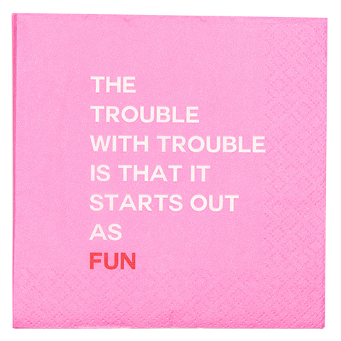 Trouble | Cocktail Napkins