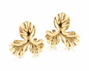 Leah Gold Flower Stud Earrings