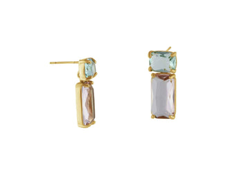 Kim Allure Earrings | Green + Pink