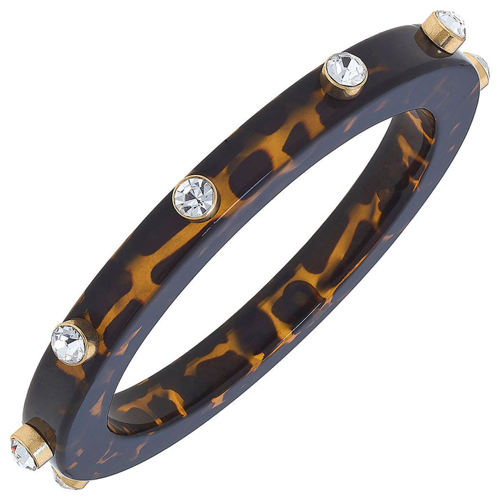 Renee Rhinestone Bangles | Tortoise