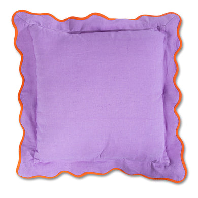 Darcy Linen Pillow | Lilac + Orange