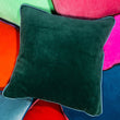 Charliss Velvet Pillow | Green + Aqua