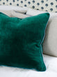 Charliss Velvet Pillow | Green + Aqua