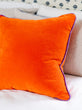 Charliss Velvet Pillow | Orange + Lilac