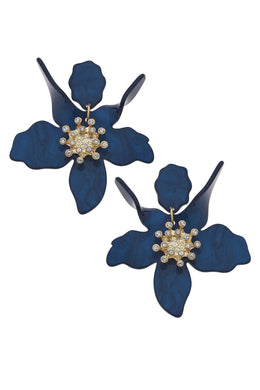 Chloe Earrings | Navy