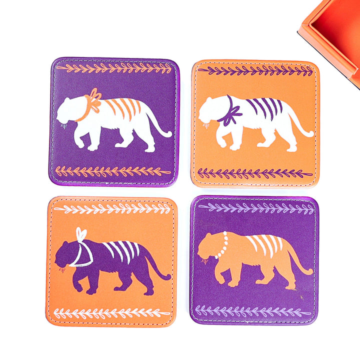 Spirit Tiger Coasters | Set of 4