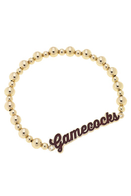Gamecocks Script Bead Bracelet