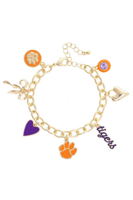 Clemson Charm Bracelet