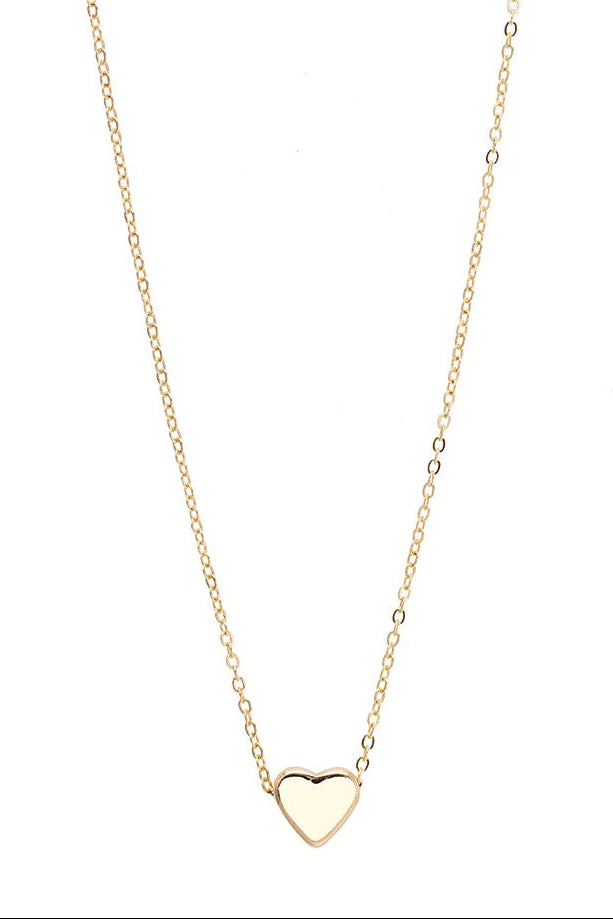 Tatum Heart Children's Necklace in Shiny Gold