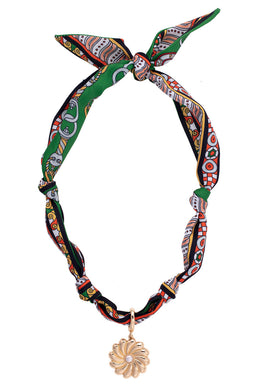 Gertrude Flower Scarf Necklace