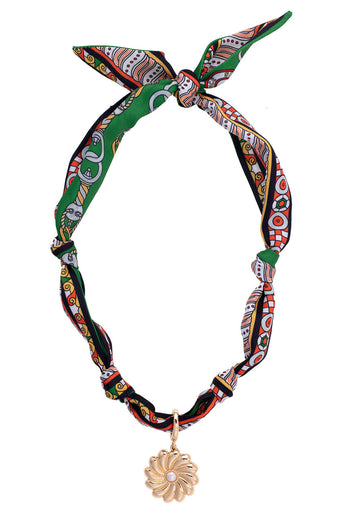 Gertrude Flower Scarf Necklace