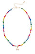 Ruthie Rainbow Initial Necklace