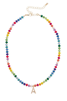 Ruthie Rainbow Initial Necklace