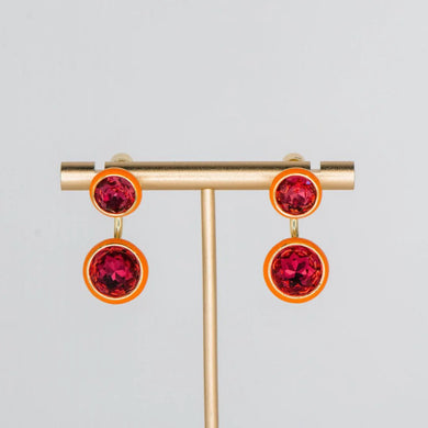 Maisson Wrap Earring | Orange/Pink