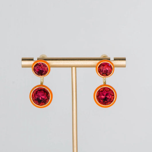 Maisson Wrap Earring | Orange/Pink