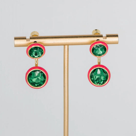 Maisson Wrap Earring | Pink/Green