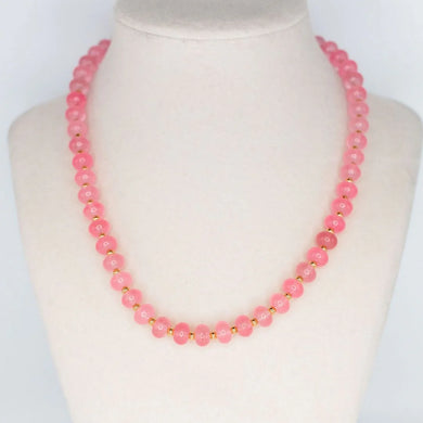 Sea Glass Necklace | Hot Pink