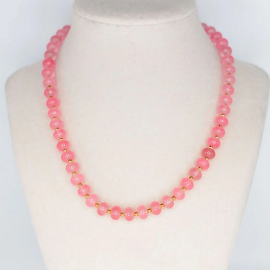 Sea Glass Necklace | Hot Pink