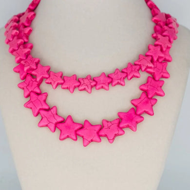 Sea Star Mini Necklace | Hot Pink