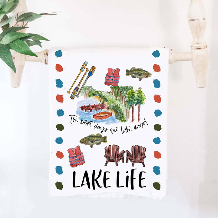 Lake Life Tea Towel