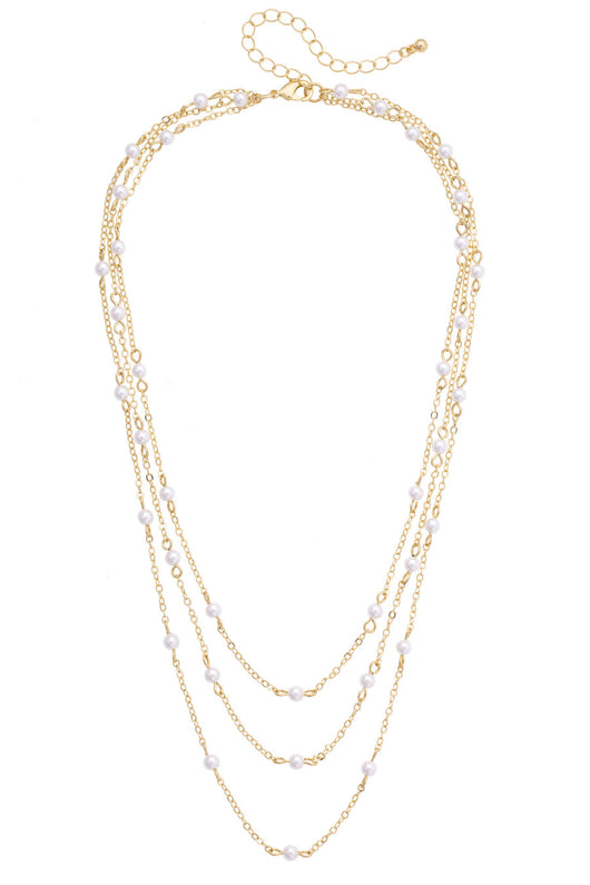 Florence Pearl Drip Layered Necklace
