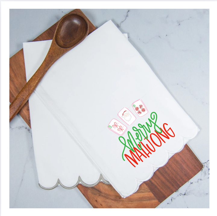 Merry Mahjong | Tea Towel