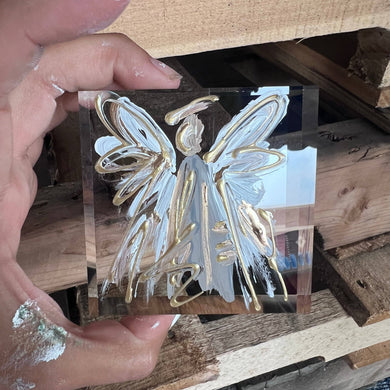 Lucite Angel Block