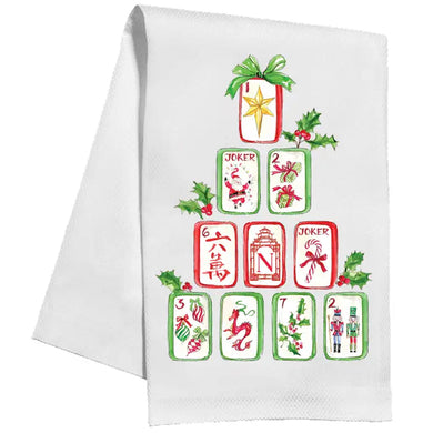 Holiday Kitchen Towel • Mahjong Tiles