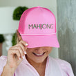 Pink Stitched Mahjong Hat