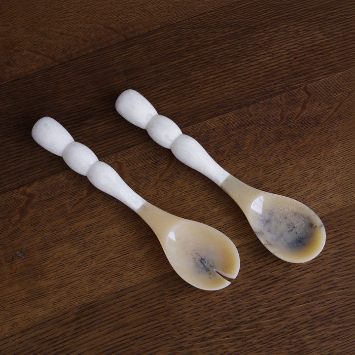 Rio Bubble Salad Servers | White