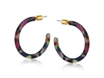 Camille Medium Earring | Colorful Purple