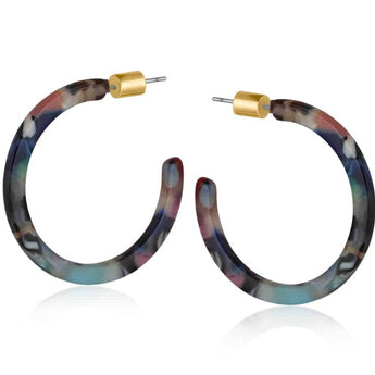 Camille Medium Earring | Multi Tortoise