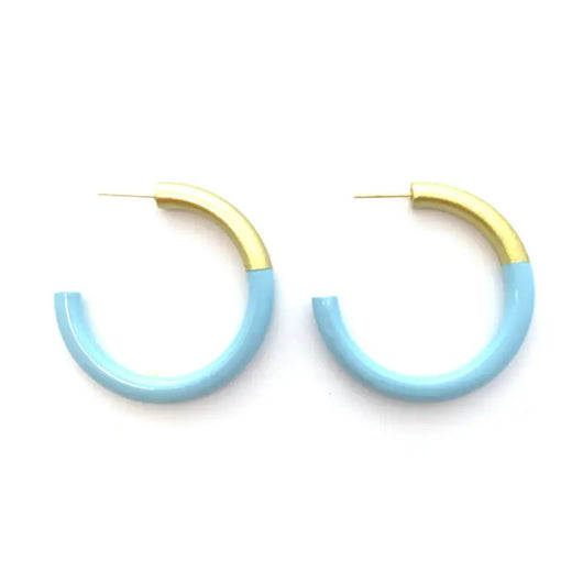 Liz Medium Hoops • Baby Blue