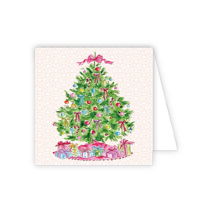 Holiday Enclosure Card | Pink Christmas Tree