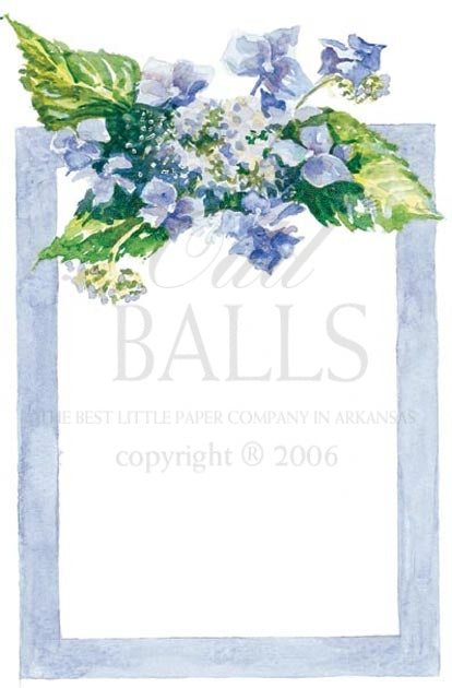 Lacecaps Blue Invitation