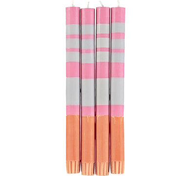 Striped Taper | Orange + Pink