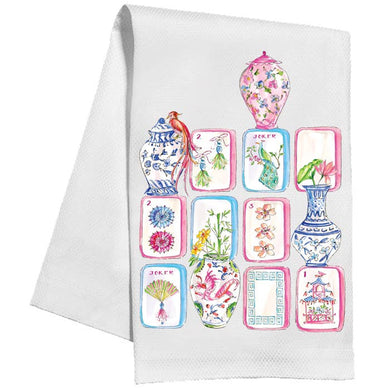 Kitchen Towel | Mahjong Tiles + Chinoserie