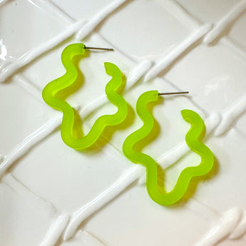 Doodle 2 Midi Hoop | Lime Green