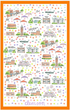 Double Sided Clemson Tea Towel